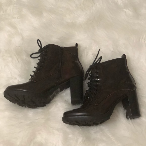 Just fab burgundy boots size 8 - Picture 2 of 2